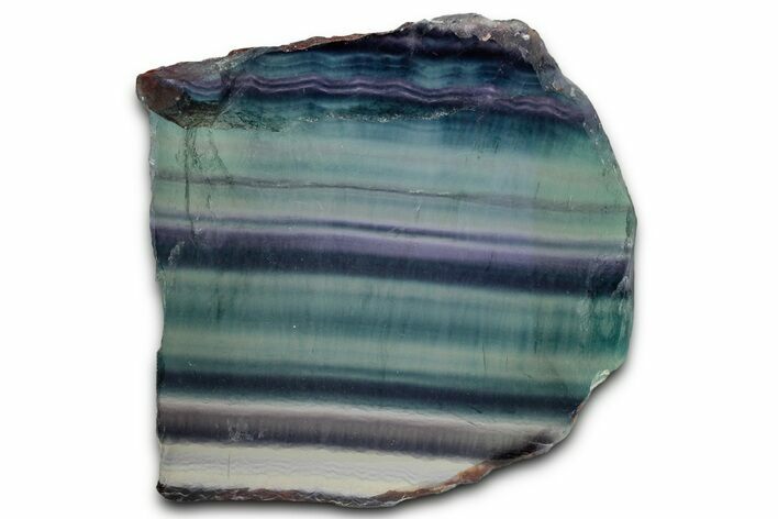 Colorful Polished Rainbow Fluorite Slab #338317